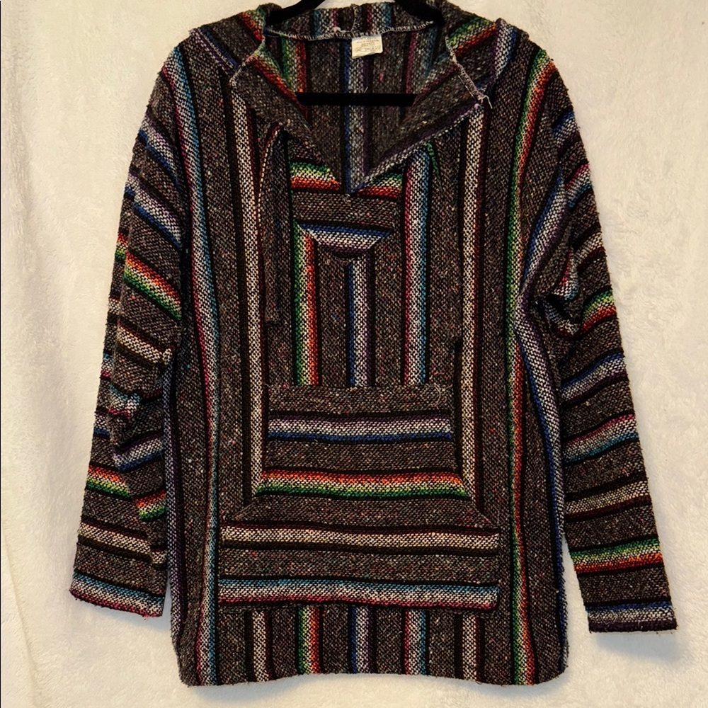 Multicolor Striped Baja Hoodie